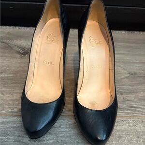 Christian Louboutin Black Leather Classic Pumps